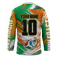 Personalized Ivory Coast Football Hockey Jersey Elephant Football Splatter Art