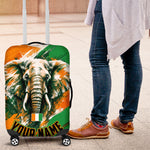 Personalized Ivory Coast Football Luggage Cover Elephant Football Splatter Art
