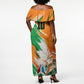 Personalized Ivory Coast Football Off Shoulder Maxi Dress Elephant Football Splatter Art