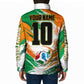 Personalized Ivory Coast Football Padded Jacket Elephant Football Splatter Art