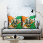 Personalized Ivory Coast Football Pillow Cover Elephant Football Splatter Art