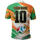 Personalized Ivory Coast Football Polo Shirt Elephant Football Splatter Art