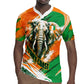 Personalized Ivory Coast Football Rugby Jersey Elephant Football Splatter Art