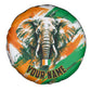 Personalized Ivory Coast Football Spare Tire Cover Elephant Football Splatter Art