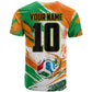 Personalized Ivory Coast Football T shirt Elephant Football Splatter Art
