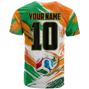 Personalized Ivory Coast Football T shirt Elephant Football Splatter Art