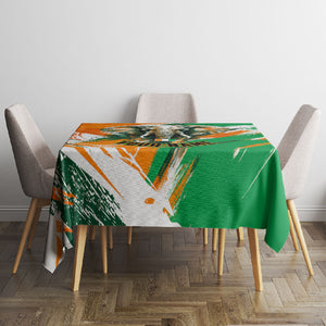 Personalized Ivory Coast Football Tablecloth Elephant Football Splatter Art