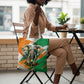 Personalized Ivory Coast Football Tote Bag Elephant Football Splatter Art
