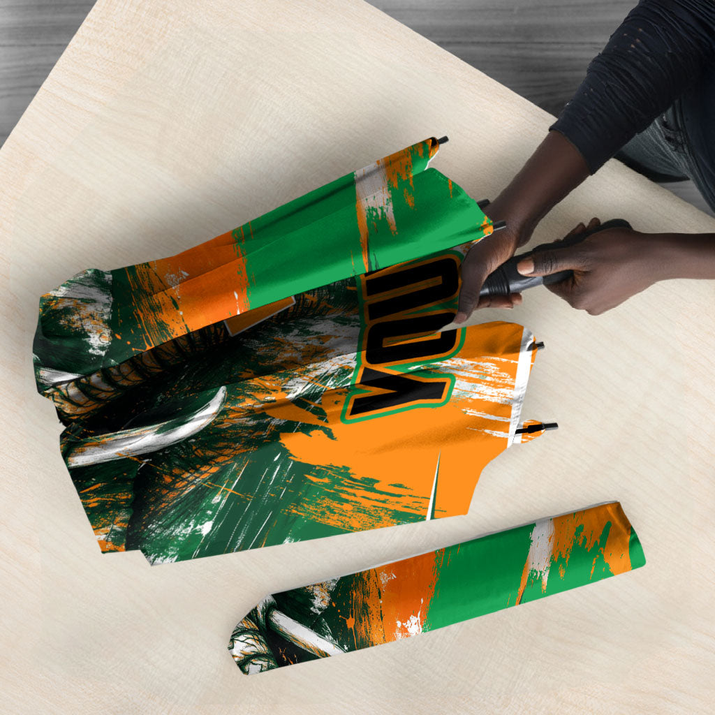Personalized Ivory Coast Football Umbrella Elephant Football Splatter Art