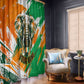 Personalized Ivory Coast Football Window Curtain Elephant Football Splatter Art