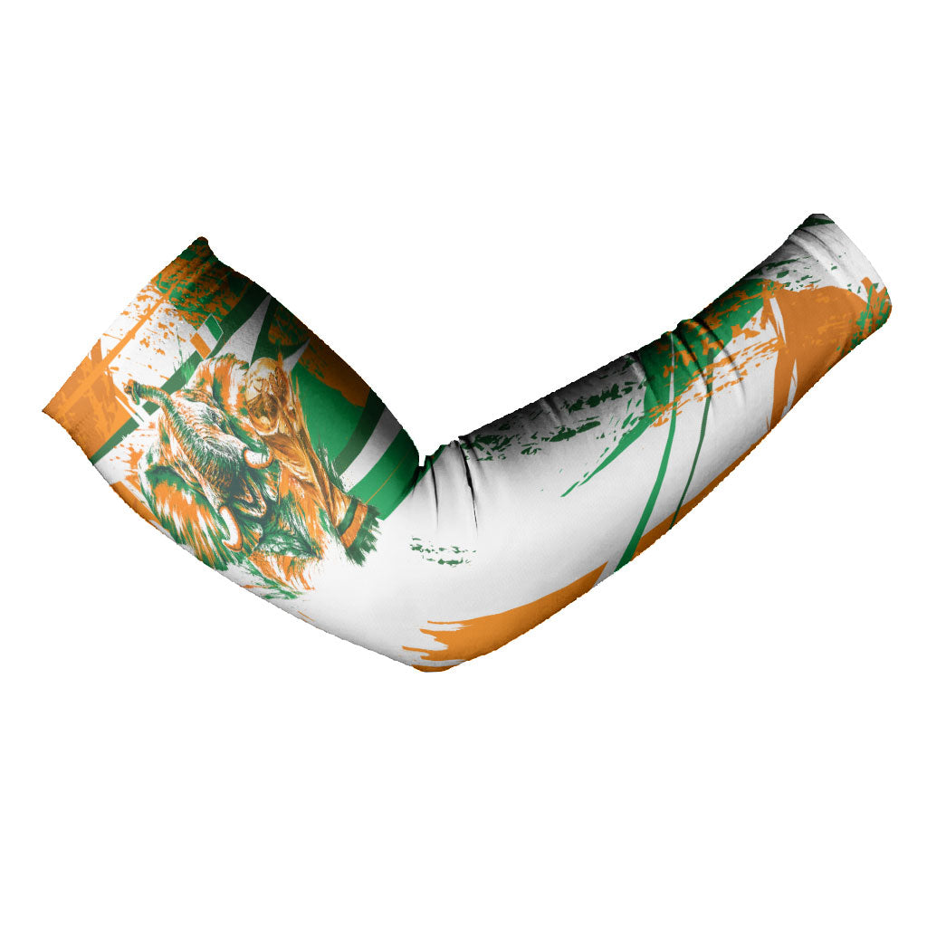Personalized Ivory Coast Football Arm Sleeves African Elephant Trophy
