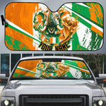 Personalized Ivory Coast Football Auto Sun Shade African Elephant Trophy