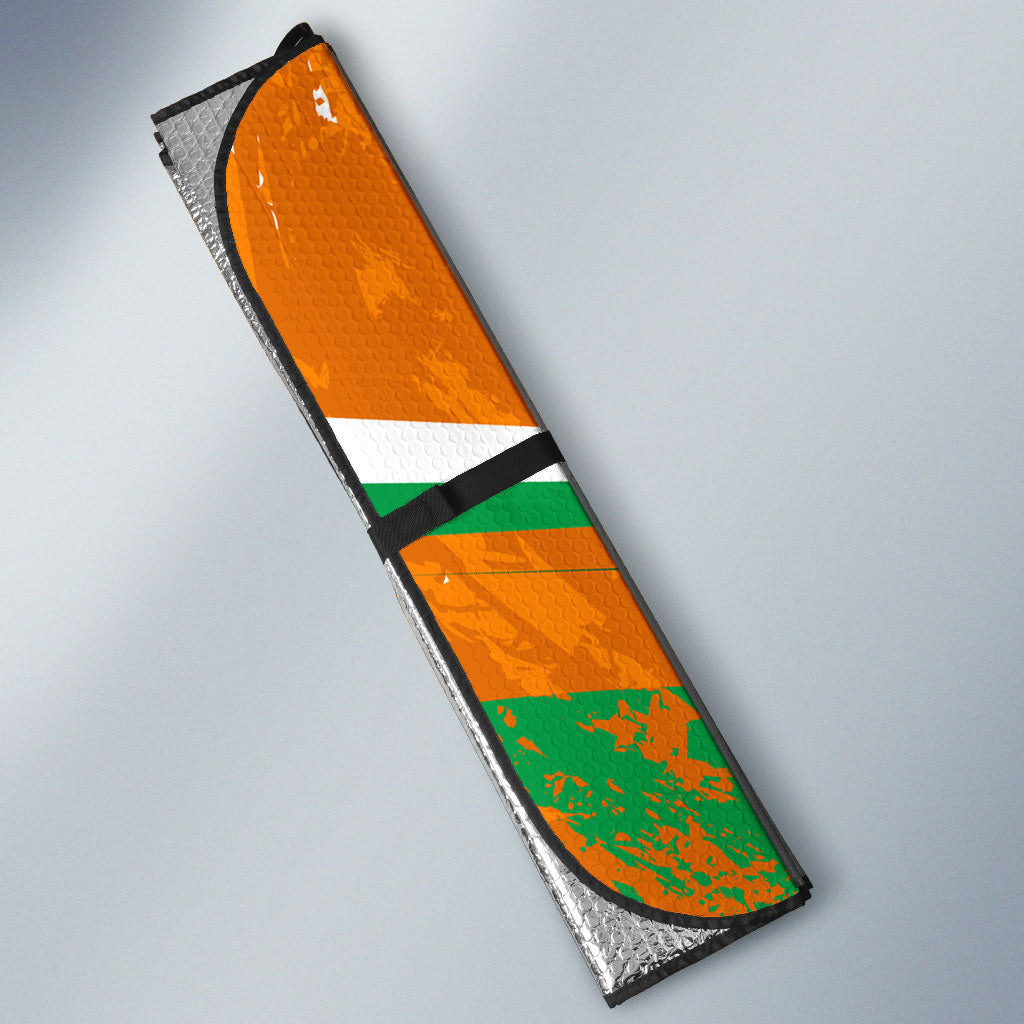 Personalized Ivory Coast Football Auto Sun Shade African Elephant Trophy