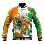 Personalized Ivory Coast Football Baseball Jacket African Elephant Trophy