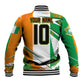 Personalized Ivory Coast Football Baseball Jacket African Elephant Trophy