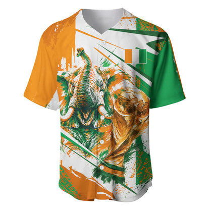 Personalized Ivory Coast Football Baseball Jersey African Elephant Trophy