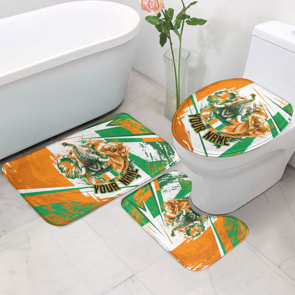 Personalized Ivory Coast Football Bathroom Set African Elephant Trophy