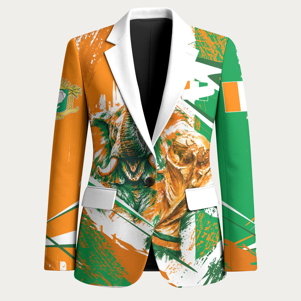 Personalized Ivory Coast Football Blazer African Elephant Trophy