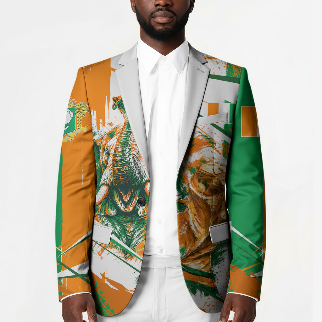 Personalized Ivory Coast Football Blazer African Elephant Trophy