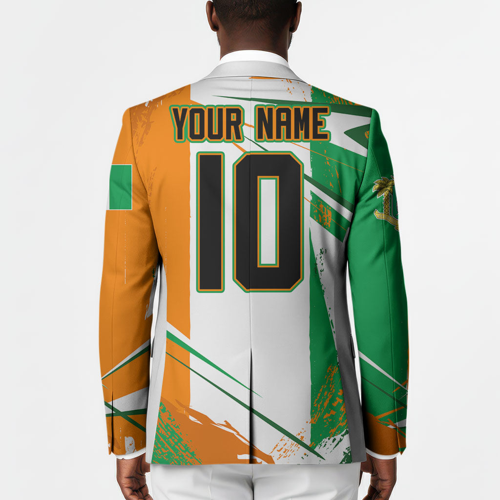Personalized Ivory Coast Football Blazer African Elephant Trophy