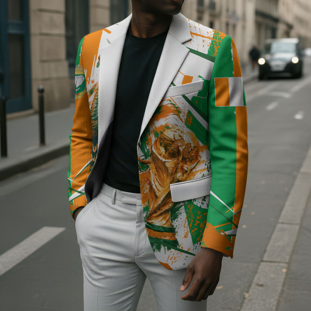 Personalized Ivory Coast Football Blazer African Elephant Trophy