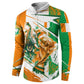 Personalized Ivory Coast Football Button Sweatshirt African Elephant Trophy