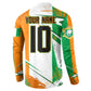 Personalized Ivory Coast Football Button Sweatshirt African Elephant Trophy