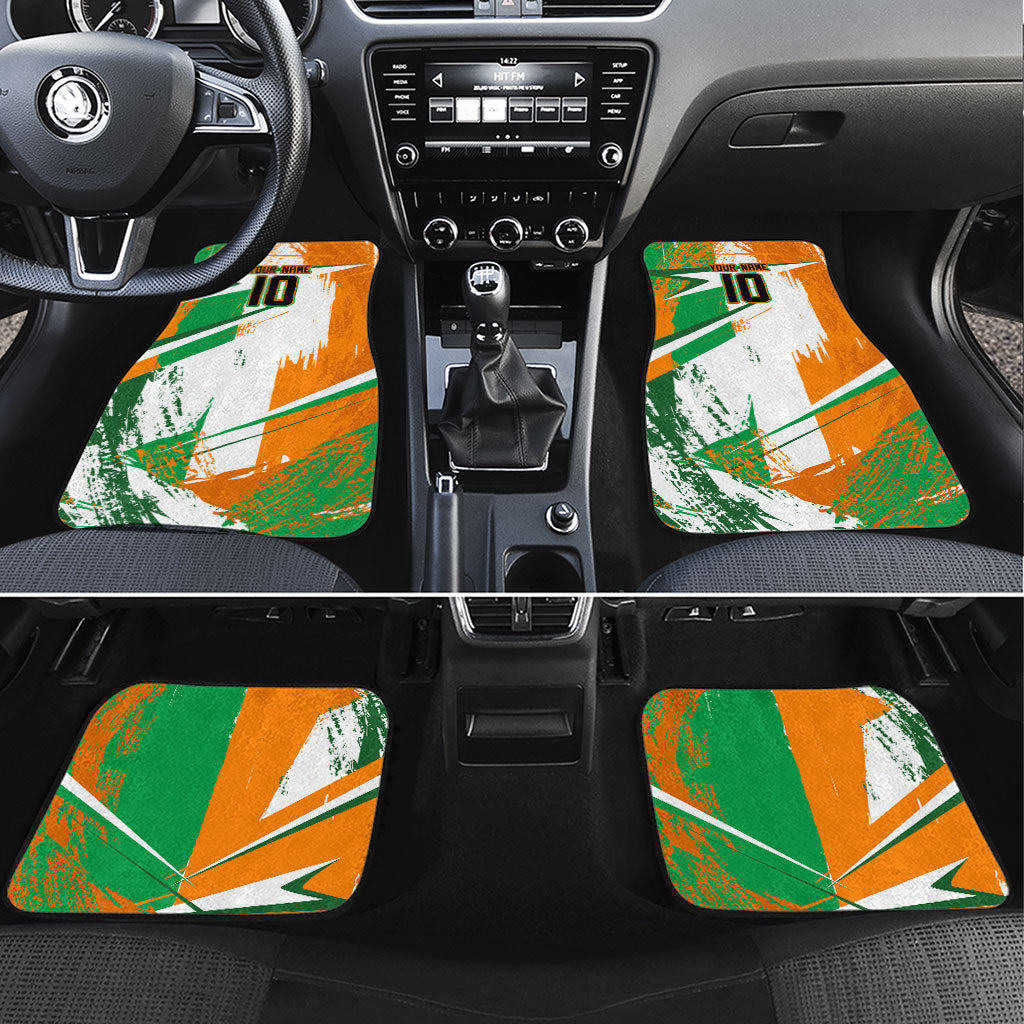 Personalized Ivory Coast Football Car Mats African Elephant Trophy