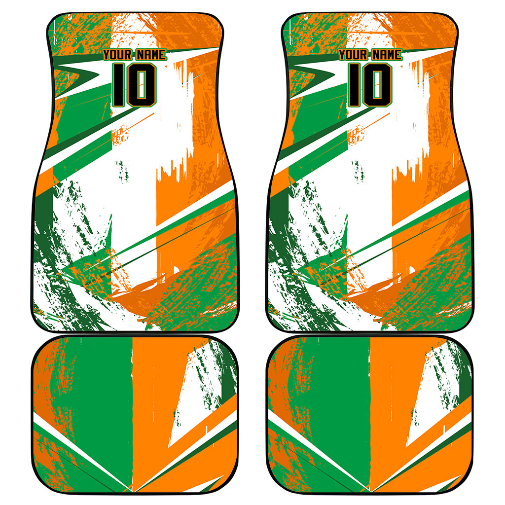 Personalized Ivory Coast Football Car Mats African Elephant Trophy