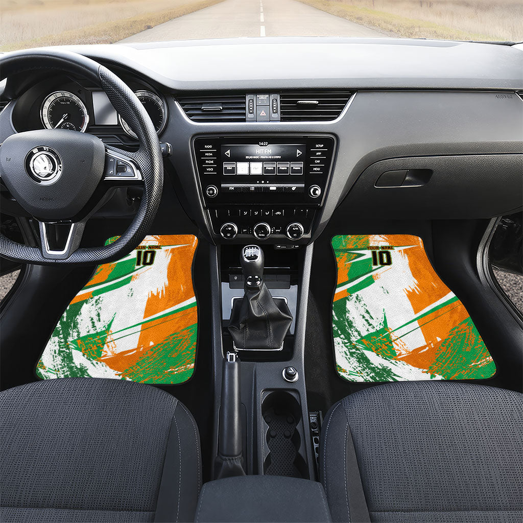 Personalized Ivory Coast Football Car Mats African Elephant Trophy