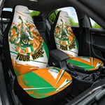 Personalized Ivory Coast Football Car Seat Cover African Elephant Trophy