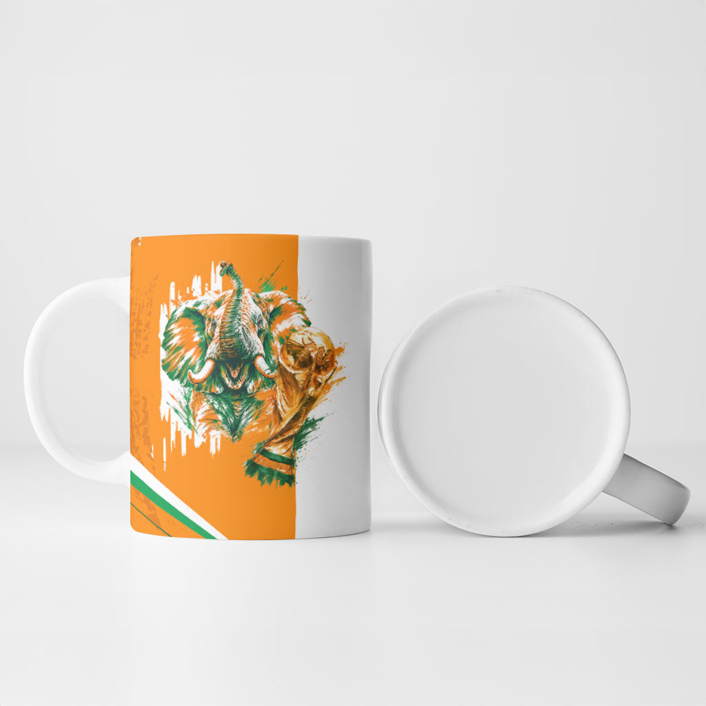 Personalized Ivory Coast Football Ceramic Mug African Elephant Trophy