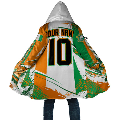 Personalized Ivory Coast Football Cloak African Elephant Trophy