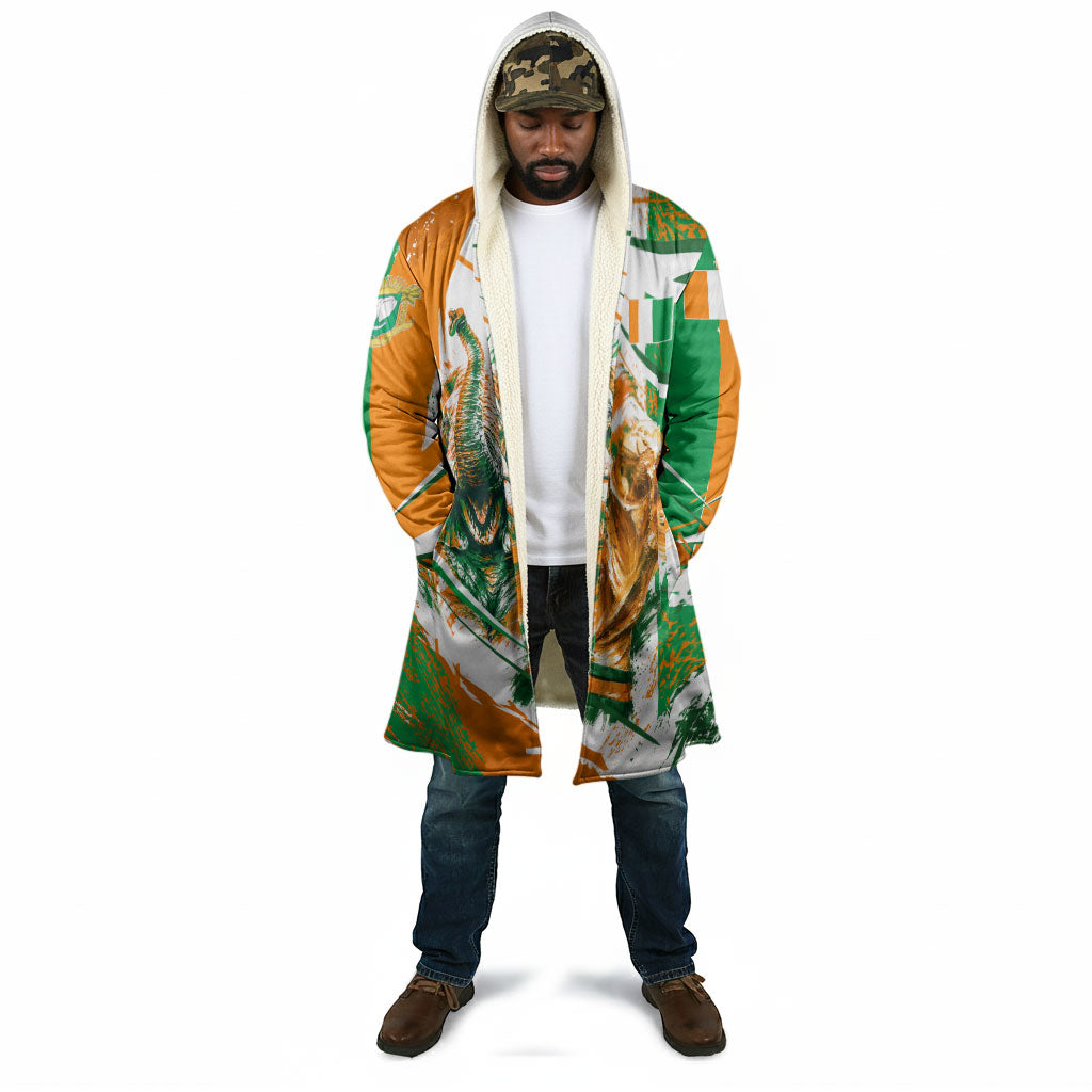 Personalized Ivory Coast Football Cloak African Elephant Trophy