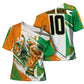 Personalized Ivory Coast Football Cross Shoulder Shirt African Elephant Trophy