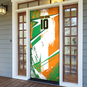 Personalized Ivory Coast Football Door Cover African Elephant Trophy