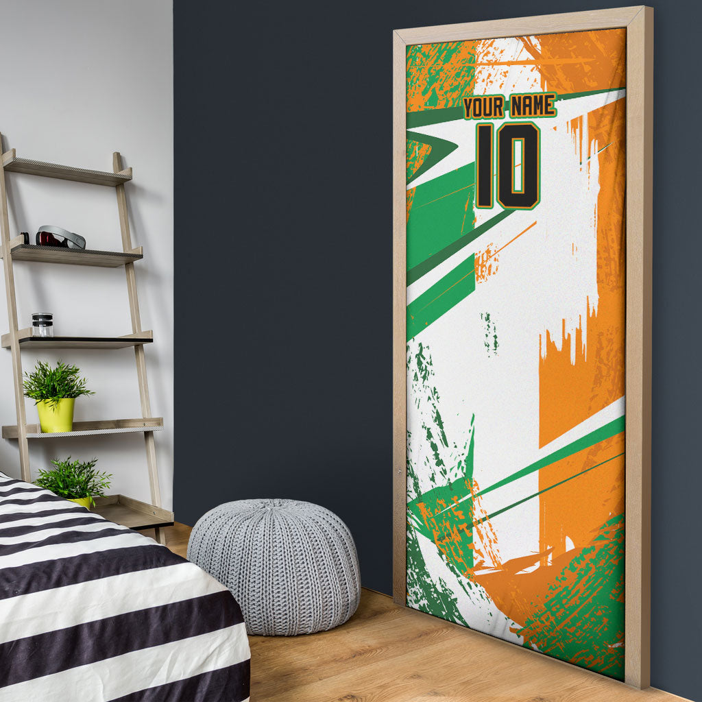 Personalized Ivory Coast Football Door Cover African Elephant Trophy