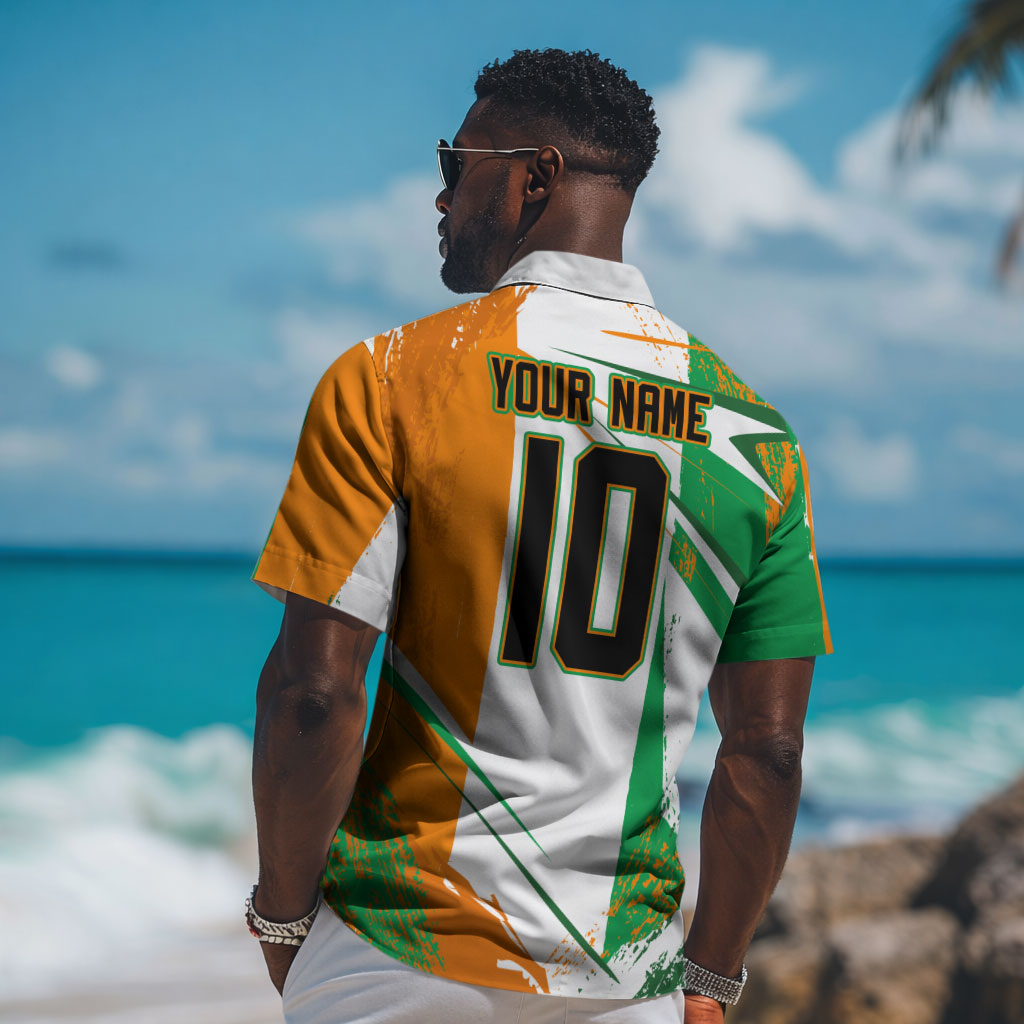 Personalized Ivory Coast Football Hawaiian Shirt African Elephant Trophy