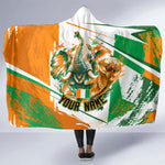 Personalized Ivory Coast Football Hooded Blanket African Elephant Trophy