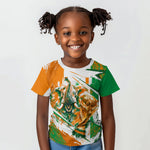 Personalized Ivory Coast Football Kid T shirt African Elephant Trophy