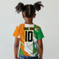 Personalized Ivory Coast Football Kid T shirt African Elephant Trophy