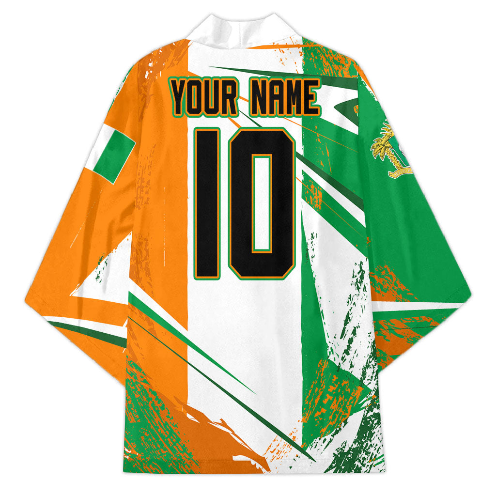 Personalized Ivory Coast Football Kimono African Elephant Trophy