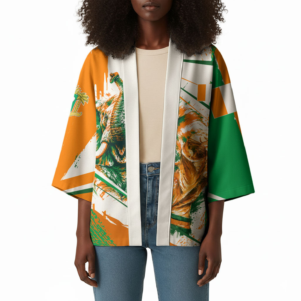 Personalized Ivory Coast Football Kimono African Elephant Trophy