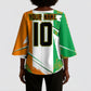 Personalized Ivory Coast Football Kimono Sleeve Blouse African Elephant Trophy