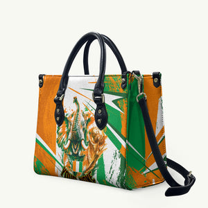 Personalized Ivory Coast Football Leather Bag African Elephant Trophy