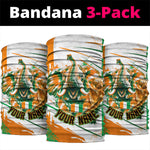 Personalized Ivory Coast Football Neck Gaiter African Elephant Trophy