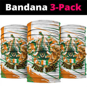 Personalized Ivory Coast Football Neck Gaiter African Elephant Trophy