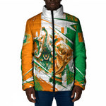 Personalized Ivory Coast Football Padded Jacket African Elephant Trophy