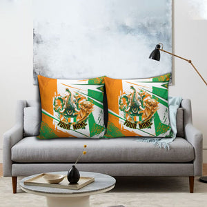 Personalized Ivory Coast Football Pillow Cover African Elephant Trophy