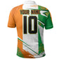 Personalized Ivory Coast Football Polo Shirt African Elephant Trophy